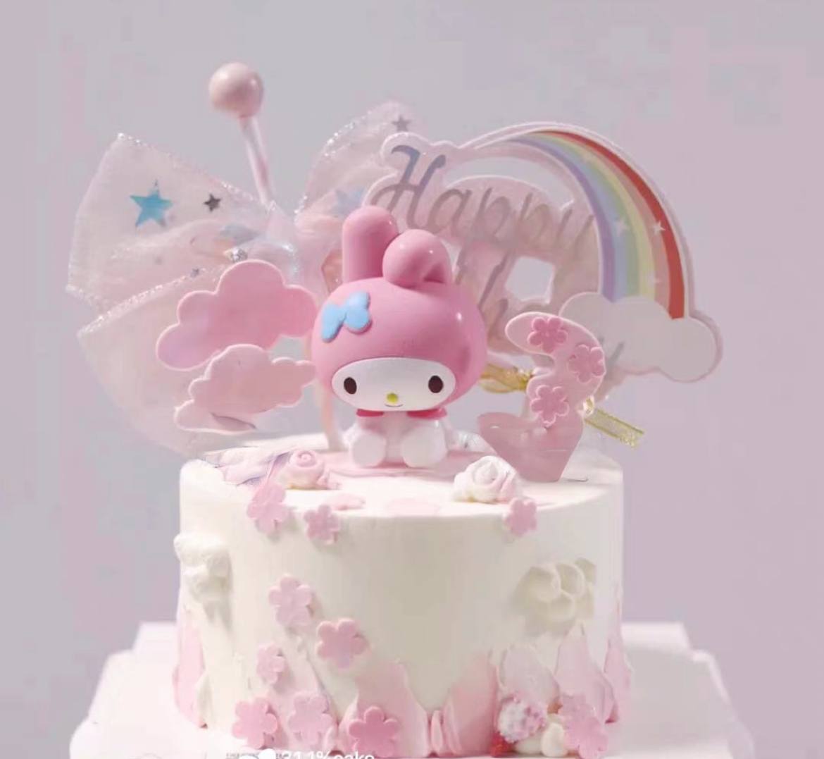 My Melody Pink Rainbow Cake