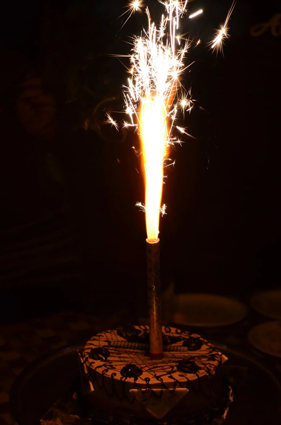 Sparkler Fireworks Candle