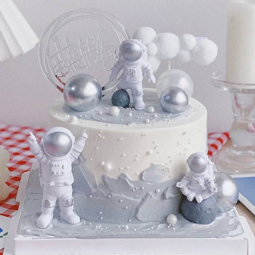 Astronaut Birthday Cake Topper The New Travel Space Theme astronauta Rocket  Spaceship Toy Ornaments Cake DecorationBoy Best Gift - AliExpress