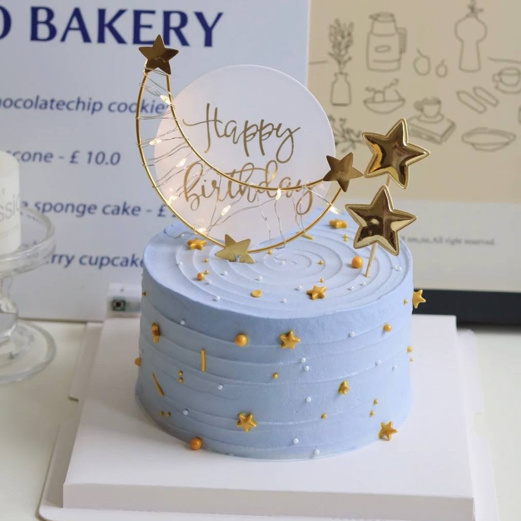 Shooting Stars Birthday Cake (Round) – Tanner & Gates